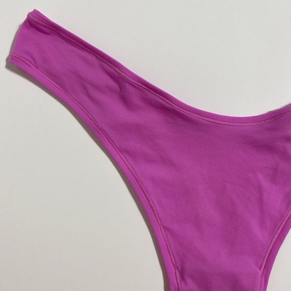 Skims Fits Everybody Dipped Front Thong Women’s 3X Neon Orchid Hot Pink Plus NEW - Picture 5 of 11